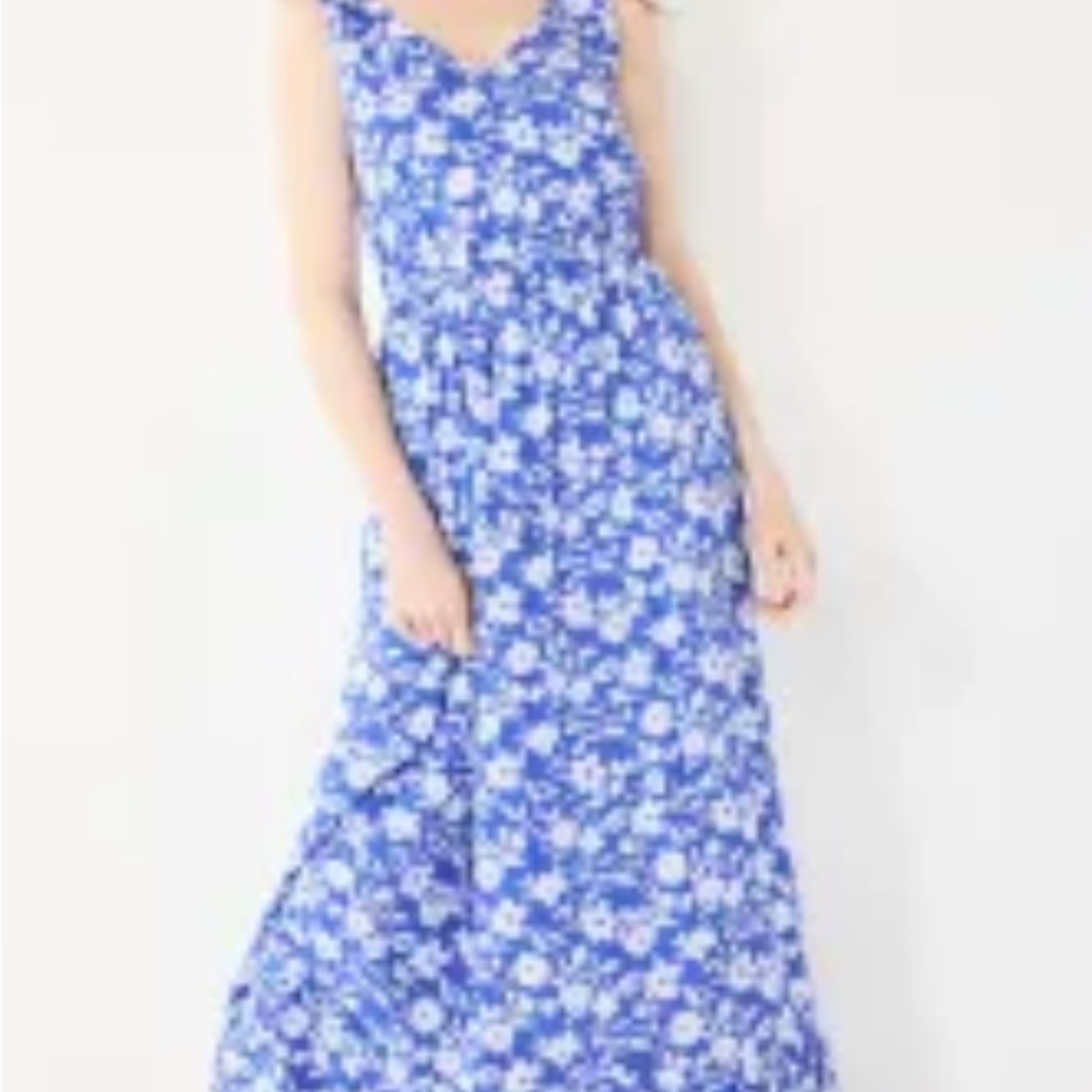 Draper James Blue Floral Maxi Dress